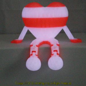 Glow In The Dark Red White Striped Size: 150mm
