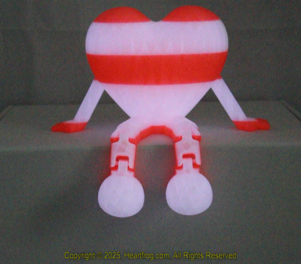 Glow In The Dark Red White Striped Size: 150mm