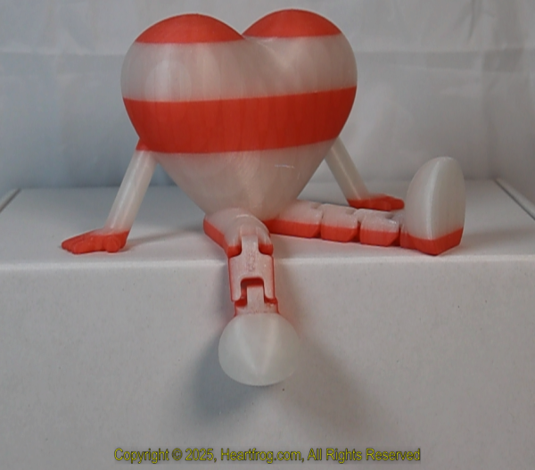 Glow In The Dark Red White Striped Size: 150mm - Image 2