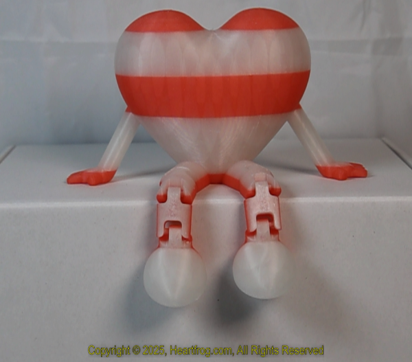Glow In The Dark Red White Striped Size: 150mm - Image 3