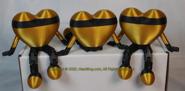 Black Gold Stiped Family Set (3) Size: 115mm - Image 3