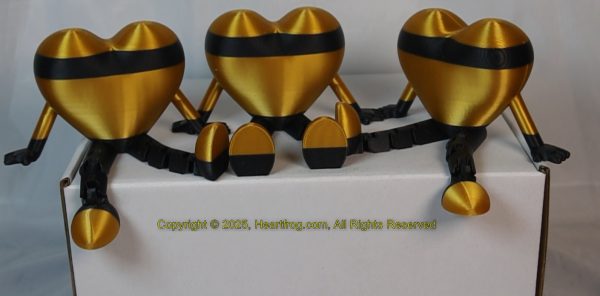 Black Gold Stiped Family Set (3) Size: 115mm - Image 2