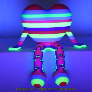SUPER RARE! Diverse Community Fluorescent Multicolor Striped, DOB: 12/31/2024 Size: 150mm