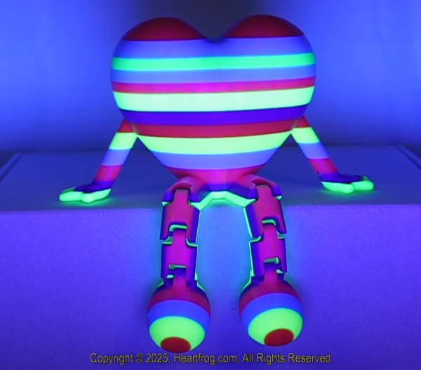 SUPER RARE! Diverse Community Fluorescent Multicolor Striped, DOB: 12/31/2024 Size: 150mm