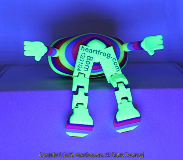 SUPER RARE! Diverse Community Fluorescent Multicolor Striped, DOB: 12/31/2024 Size: 150mm - Image 2