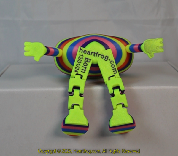 SUPER RARE! Diverse Community Fluorescent Multicolor Striped, DOB: 12/31/2024 Size: 150mm - Image 6