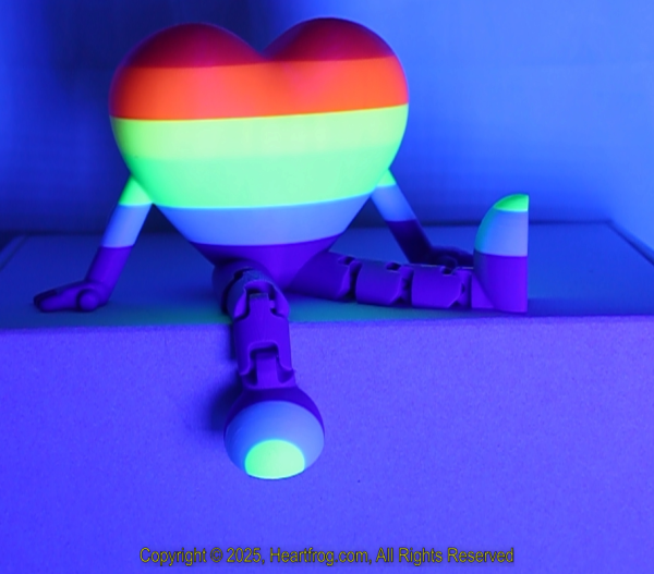 SUPER RARE! Diverse Community Fluorescent Multicolor Striped, DOB: 12/31/2024 Size: 150mm