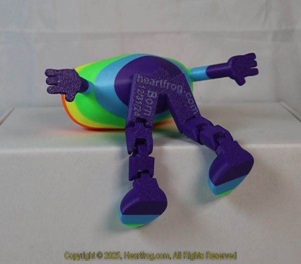 SUPER RARE! Diverse Community Fluorescent Multicolor Striped, DOB: 12/31/2024 Size: 150mm - Image 5