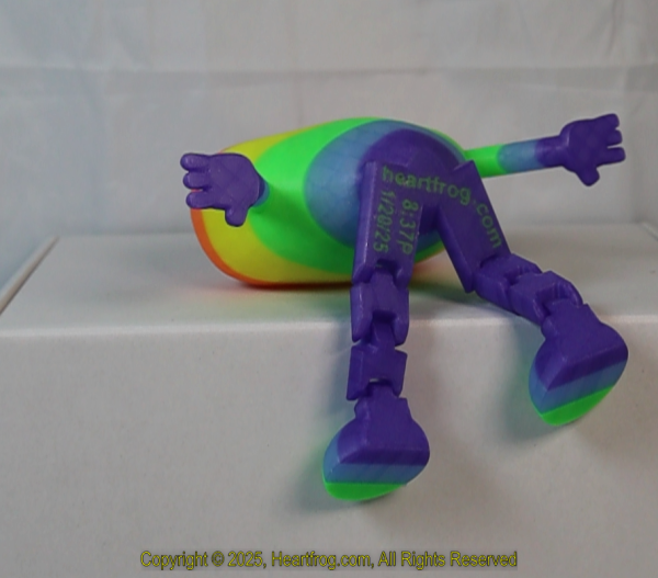 SUPER RARE! Diverse Community Fluorescent Glow In The Dark Multicolor Striped, DOB: 01/20/2025 Size: 150mm - Image 3