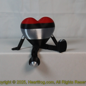 Black Silver Red Striped (grainy on side) Size: 110mm