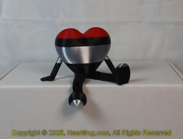 Black Silver Red Striped (grainy on side) Size: 110mm