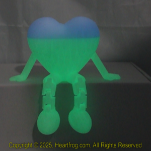 Green Glow And White with Name Size: 150mm