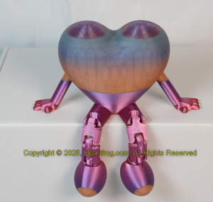 Fluorescent Blue Orange Rainbow with Purple Legs, DOB: 05/21/25 Size: 150mm