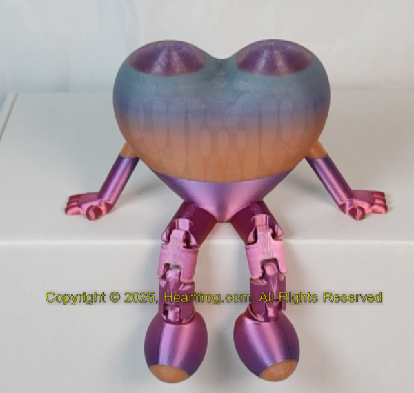 Fluorescent Blue Orange Rainbow with Purple Legs, DOB: 05/21/25 Size: 150mm
