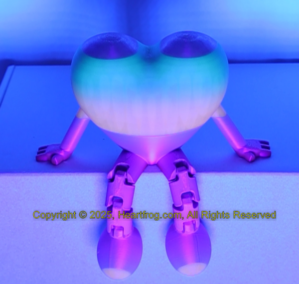 Fluorescent Blue Orange Rainbow with Purple Legs, DOB: 05/21/25 Size: 150mm - Image 2