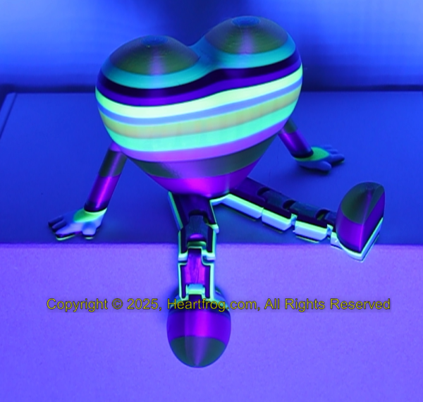 SUPER RARE! Multicolor Stripe Fluorescent Rainbow, Size: 150mm - Image 3