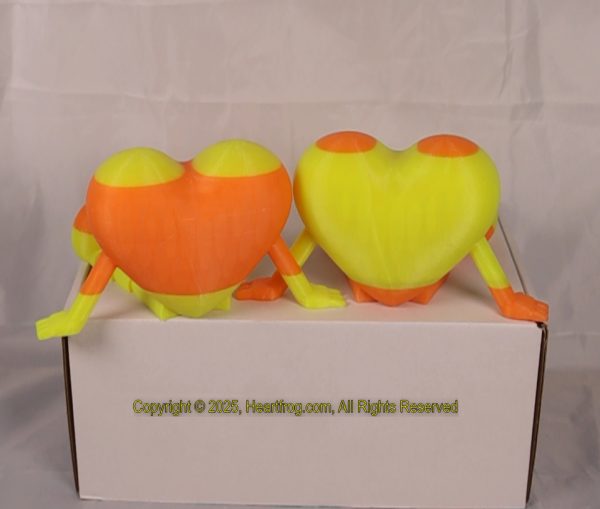 Fluorescent Orange Yellow Stripes, Family Set (2) born a day apart, DOB: 05/24/25 and 05/25/25, Size: 150mm - Image 3