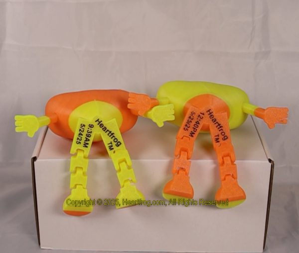 Fluorescent Orange Yellow Stripes, Family Set (2) born a day apart, DOB: 05/24/25 and 05/25/25, Size: 150mm - Image 5
