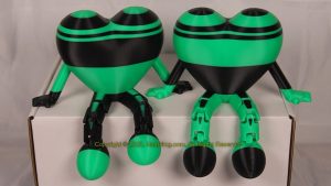 SUPER RARE! Green Black "Opposite Twins" Family Set (2), DOB: 06/01/25 Size: 150mm