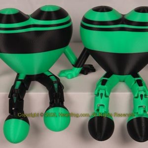 SUPER RARE! Green Black "Opposite Twins" Family Set, DOB: 06/01/25 Size: 150mm