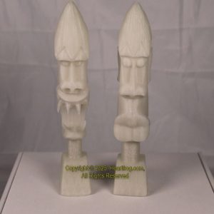 African/Kenyan Replica 1972 Statues (pair), Glow In The Dark