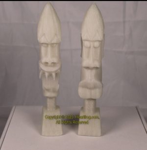 African/Kenyan Replica 1972 Statues (pair), Glow In The Dark