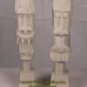 African/Kenyan Replica 1972 Statues (pair), Glow In The Dark