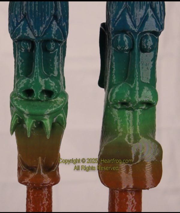 African/Kenyan Replica 1972 Statues (pair), Rainbow - Image 6