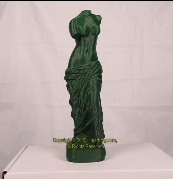 Italian Style Female Torso Sculpture Green Carbon Fiber