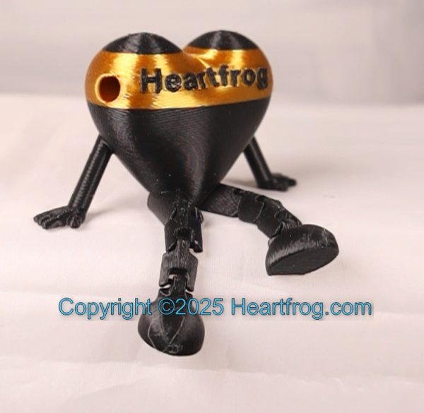 Fun small Heartfrog, great as Bling or a hanging ornament and sit it on display when "not in use". Always a smile. Size: 73mm - Image 2