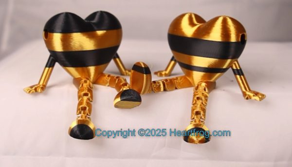 Cute Bling small Heartfrog Family Set (2) - Opposite Twins, Jewelry, a hanging ornament and sit it on display when "not in use". Always a smile. Size: 73mm - Image 2