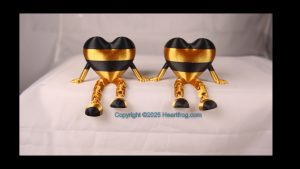 Fun set of small Heartfrogs, Great as Bling, Family Set (2) - Twins, Jewelry, a hanging ornament and sit it on display when "not in use". Always a smile. Size: 73mm