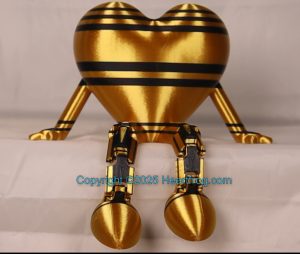 Shiny Black & Gold, Bling your Heartfrog, Jewelry, a hanging ornament and sit it on display when "not in use". Always a smile, Size: 150mm