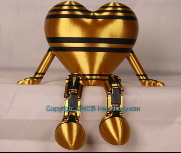 Shiny Black & Gold, Bling your Heartfrog, Jewelry, a hanging ornament and sit it on display when "not in use". Always a smile, Size: 150mm
