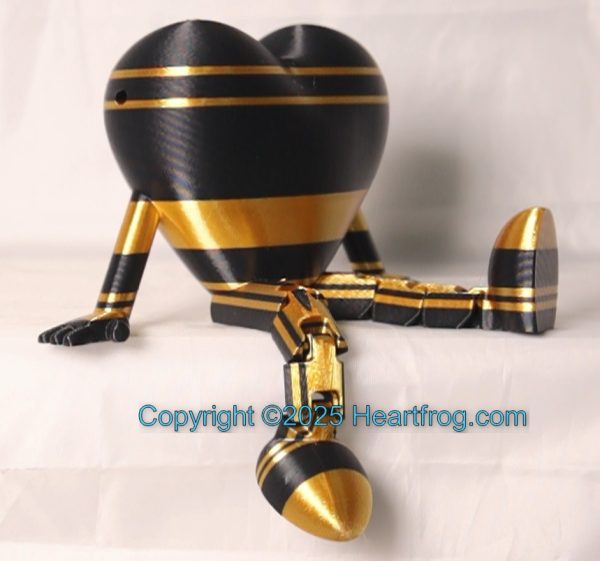 Gold and Black, Bling compatible, a hanging ornament and sit it on display when "not in use". Always a smile, Size: 150mm