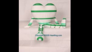 Green and White, Bling compatible, a hanging ornament and sit it on display when "not in use". Always a smile, Size: 150mm