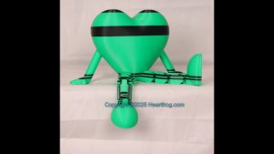 Green and Black, Bling compatible, a hanging ornament and sit it on display when "not in use". Always a smile, Size: 150mm