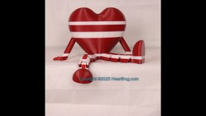 Red and White, Bling compatible, a hanging ornament and sit it on display when "not in use". Always a smile, Size: 150mm