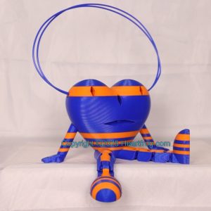 Orange Blue SUPER RARE full face smiling blinged-out hanging ornament, or it on display. Always a smile from this cutie, Size: 150mm, DOB: 6/13/25