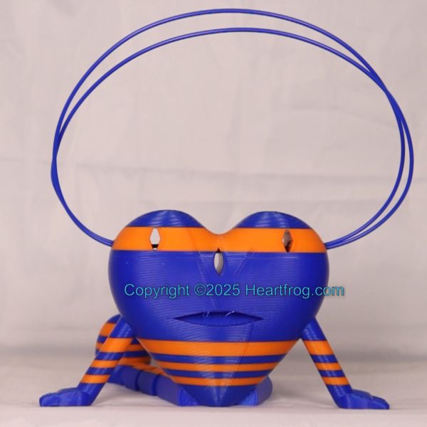 Orange Blue SUPER RARE full face smiling blinged-out hanging ornament, or it on display. Always a smile from this cutie, Size: 150mm, DOB: 6/13/25 - Image 5