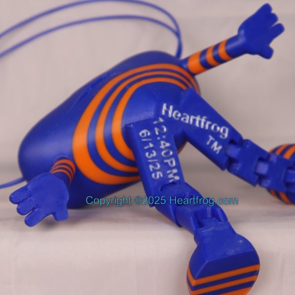 Orange Blue SUPER RARE full face smiling blinged-out hanging ornament, or it on display. Always a smile from this cutie, Size: 150mm, DOB: 6/13/25 - Image 6