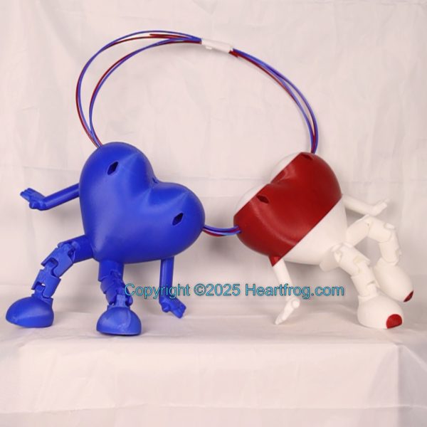 Red/White & Blue SUPER RARE Twins with see-through eyes and Incense Holder head. Can be hung as bling or ornament through the eyes and you can put in an Incense Stick. And of course can sit and look cute, always, Size: 150mm, DOB: 6/18 & 6/19/25 - Image 2