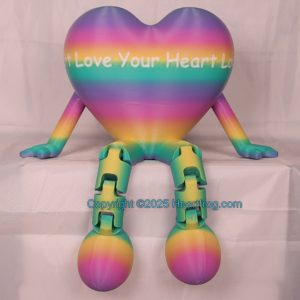 Love Your Heart SUPER RARE Large Rainbow, simply GORGEOUS, can be hung as Bling or hanging ornament. They do not get more colorful, Size: 235mm,