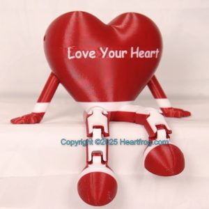 Love Your Heart Red White, can be hung as Bling or hanging ornament. , Size: 150mm,