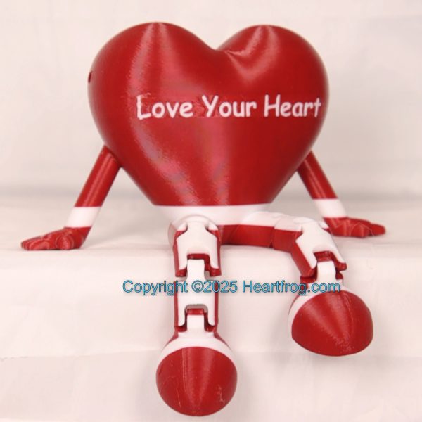 Love Your Heart Red White, can be hung as Bling or hanging ornament. , Size: 150mm,