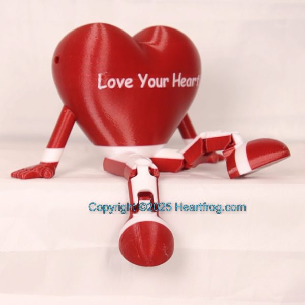 Love Your Heart Red White, can be hung as Bling or hanging ornament. , Size: 150mm, - Image 2