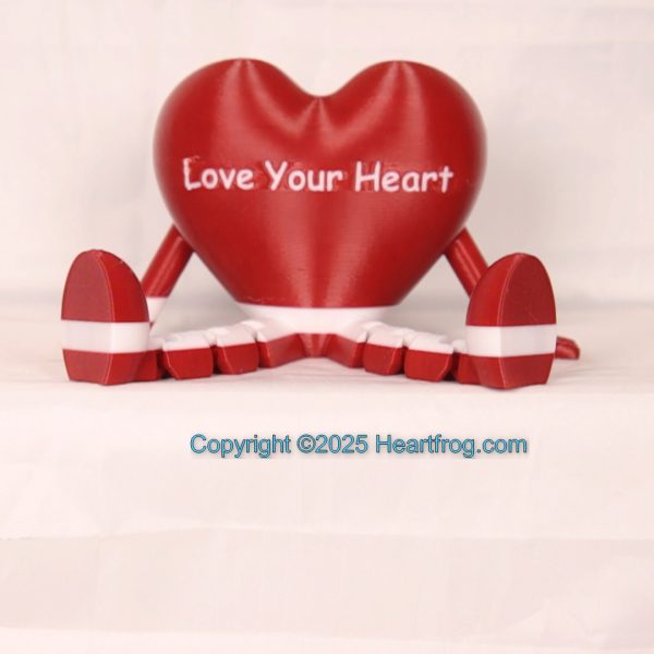 Love Your Heart Red White, can be hung as Bling or hanging ornament. , Size: 150mm, - Image 3