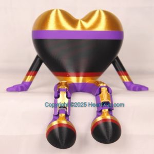 Purple Gold Black Red, SO COOL looking, can be hung as Bling or hanging ornament and like all Heartfrogs, it's great at just sitting around and looking cute., Size: 150mm,