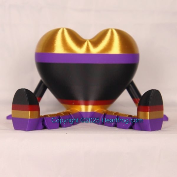 Purple Gold Black Red, SO COOL looking, can be hung as Bling or hanging ornament and like all Heartfrogs, it's great at just sitting around and looking cute., Size: 150mm, - Image 3