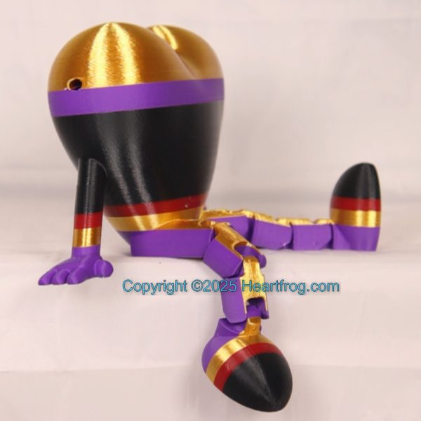 Purple Gold Black Red, SO COOL looking, can be hung as Bling or hanging ornament and like all Heartfrogs, it's great at just sitting around and looking cute., Size: 150mm, - Image 4